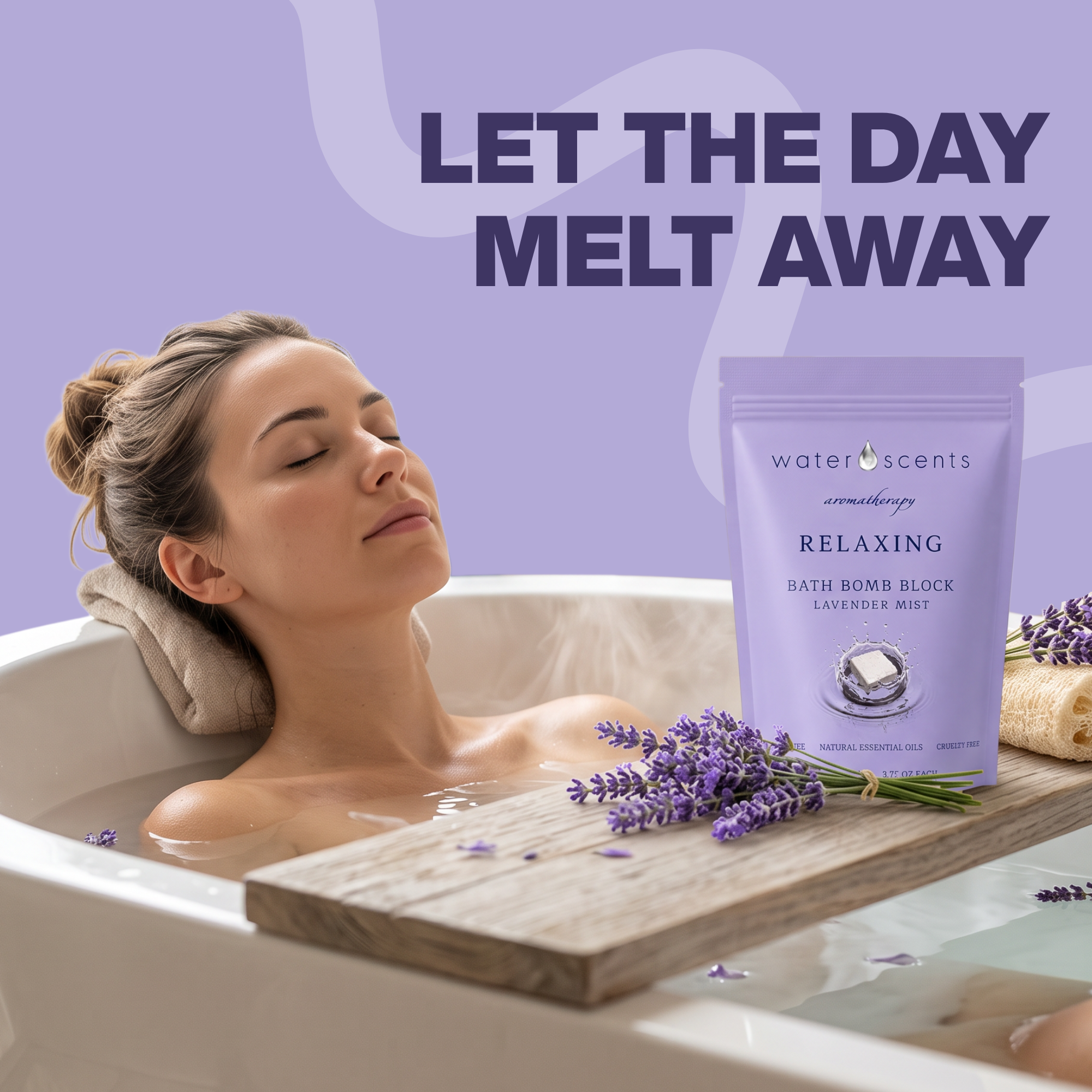 Lavender Mist Bath Bomb Block - Relaxing Aromatherapy