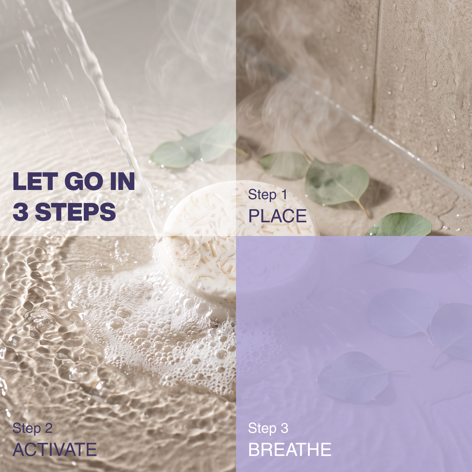 Lavender Mist Shower Steamer - Aromatherapy Flower Fizzy