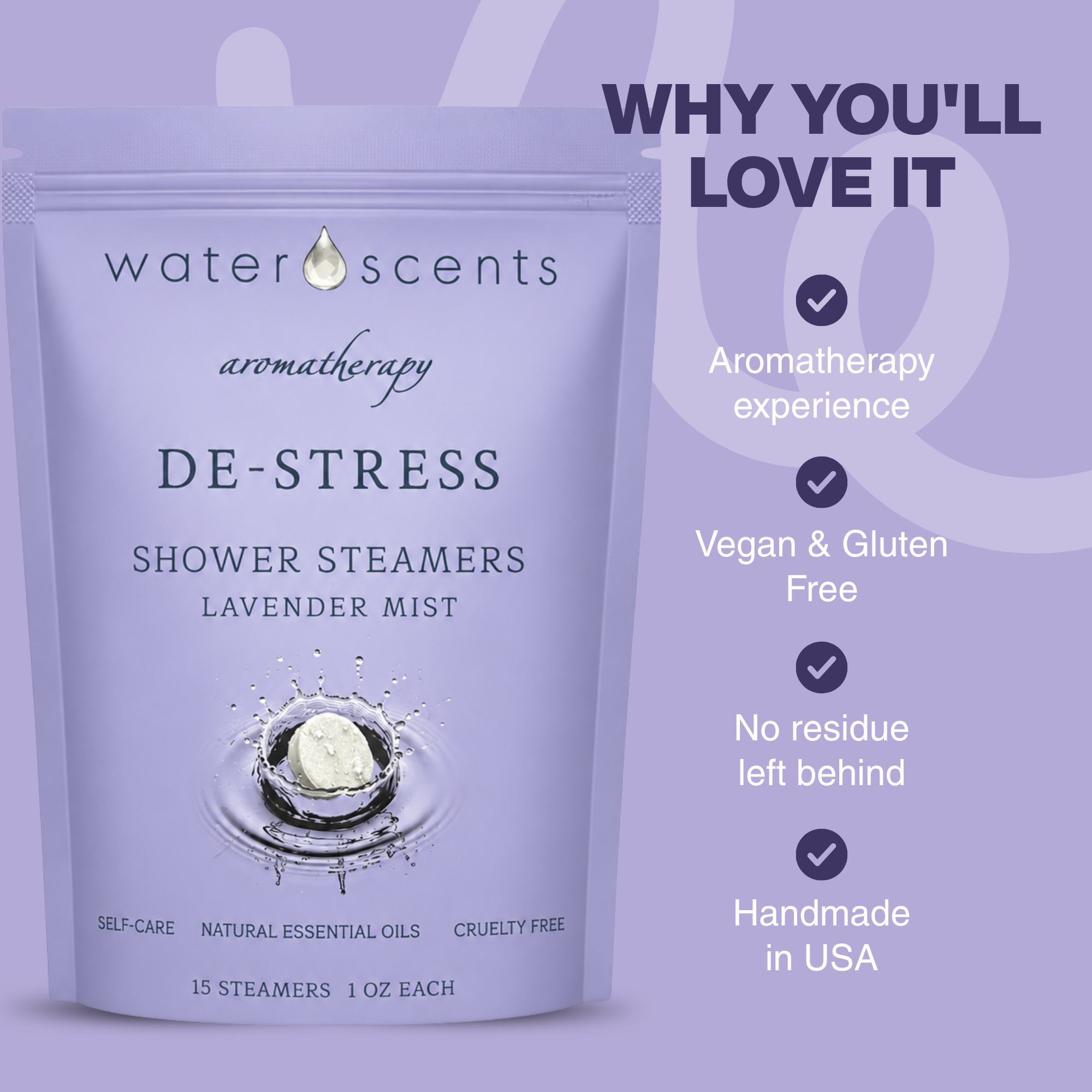 Lavender Mist Shower Steamer - Aromatherapy Flower Fizzy