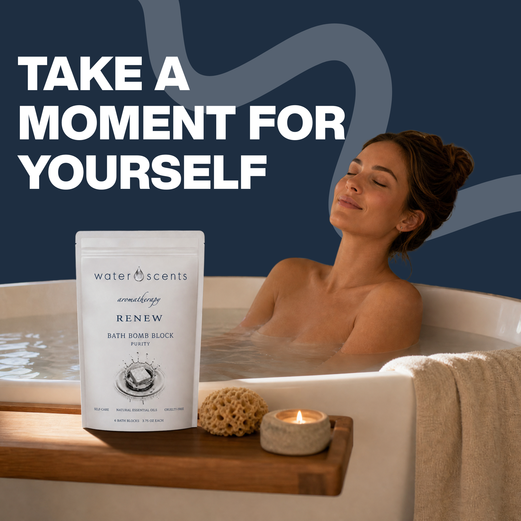 Purity Bath Bomb Block -  Aromatherapy Bath Soak