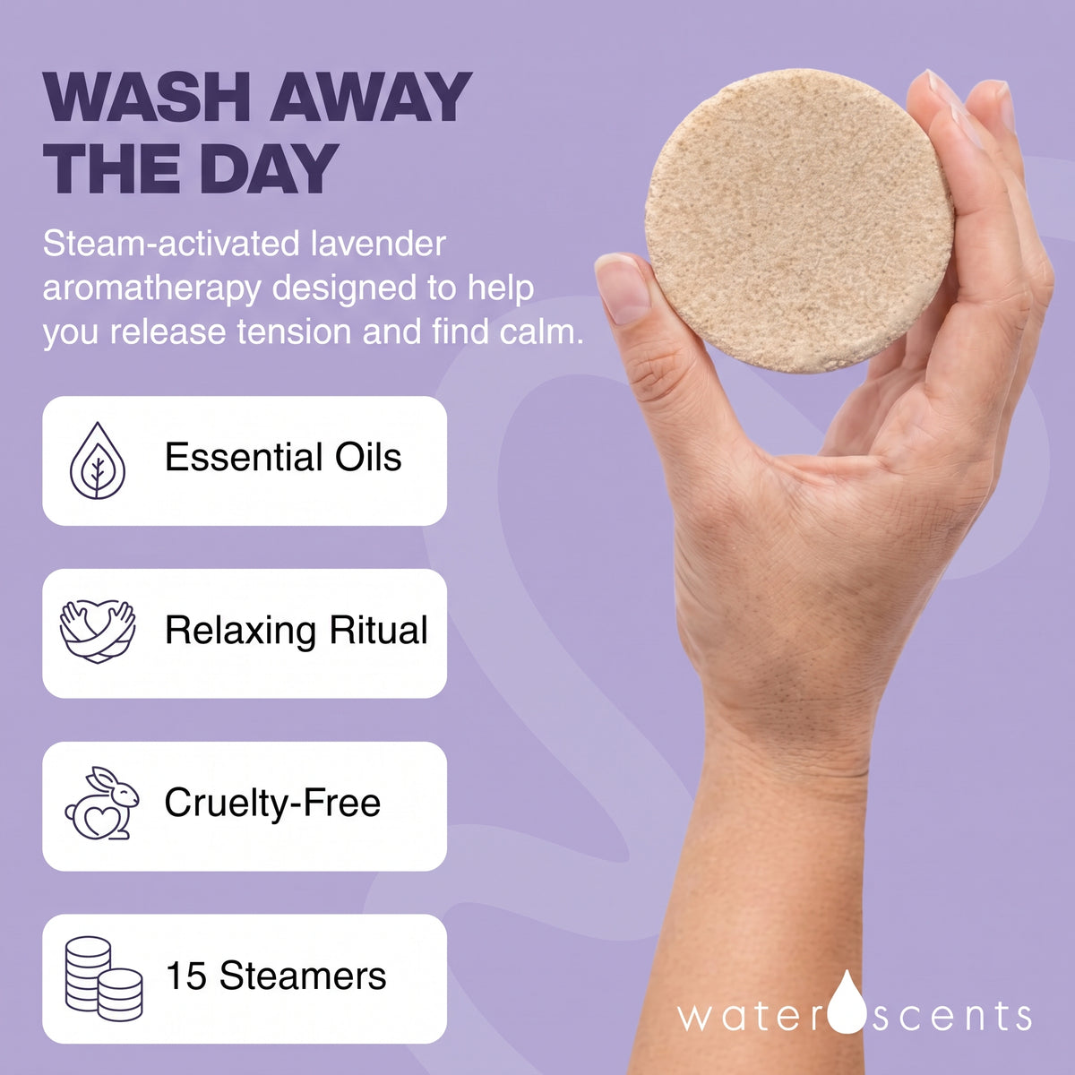 Lavender Mist Shower Steamer - Aromatherapy Fizzy